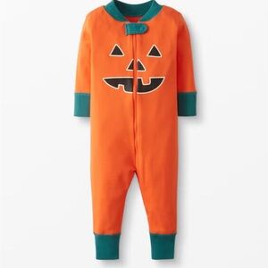 Hanna Andersson Jack-o-lantern Onesie with Pumpkin Hat